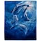 Hastings Home Hastings Home 8 pound Fleece Blanket with Ocean Dolphins Pattern for Sofa bed (74 inch x 91 inch) 880857JPK - alternate 1